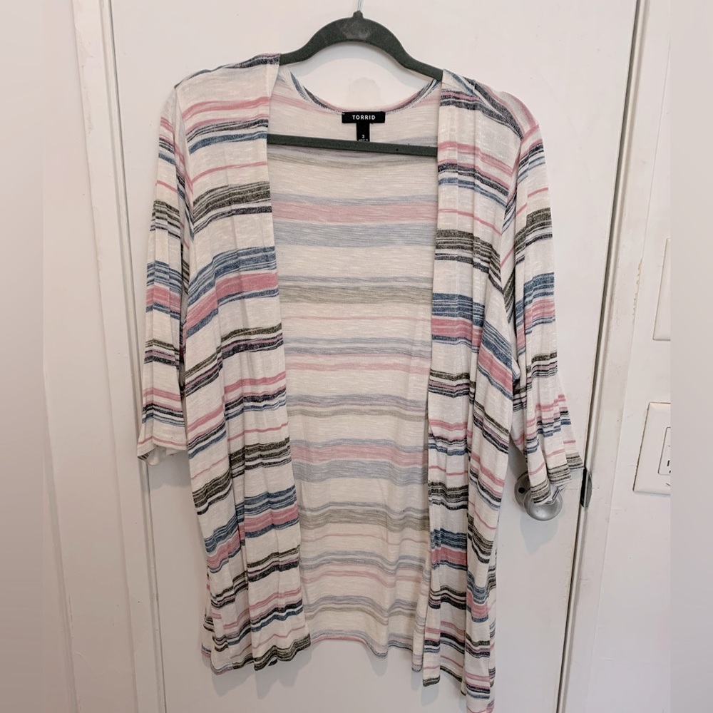 Lightweight striped cardigan